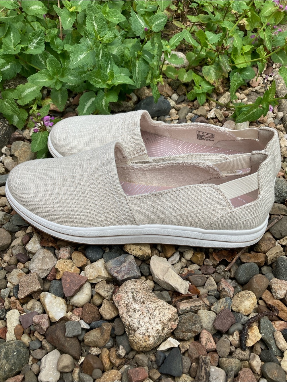 Clarks Cloudsteppers size 8.5 Breeze Step ll slip on linen look shoes